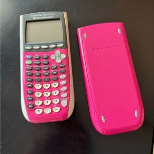 Texas Instruments Silver and Pink TI-84 Plus Calculator